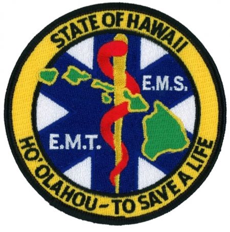 STATE OF HAWAII E.M.T. / E.M.S. SHOULDER PATCH.